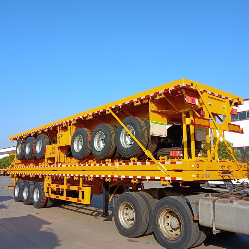 3 axle flat transport semitrailer
