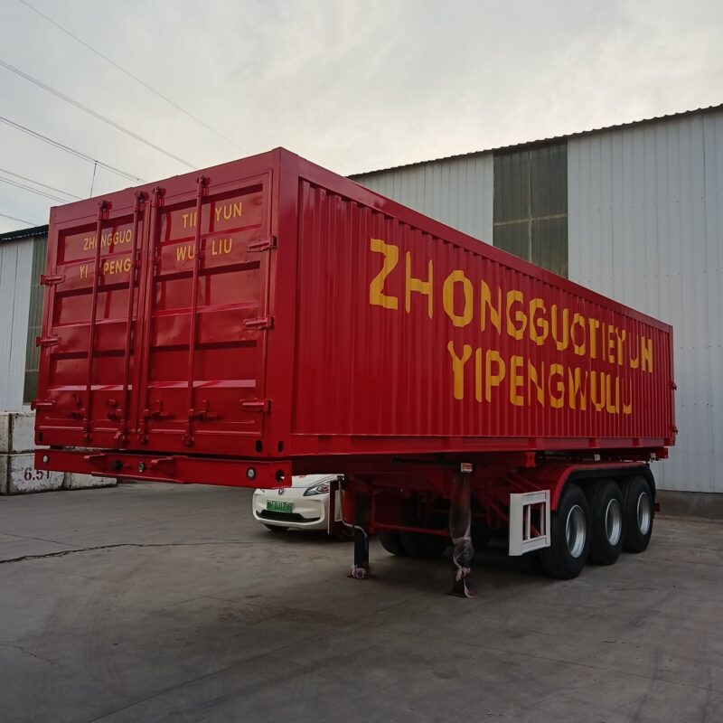 Van type back dump semi-trailer