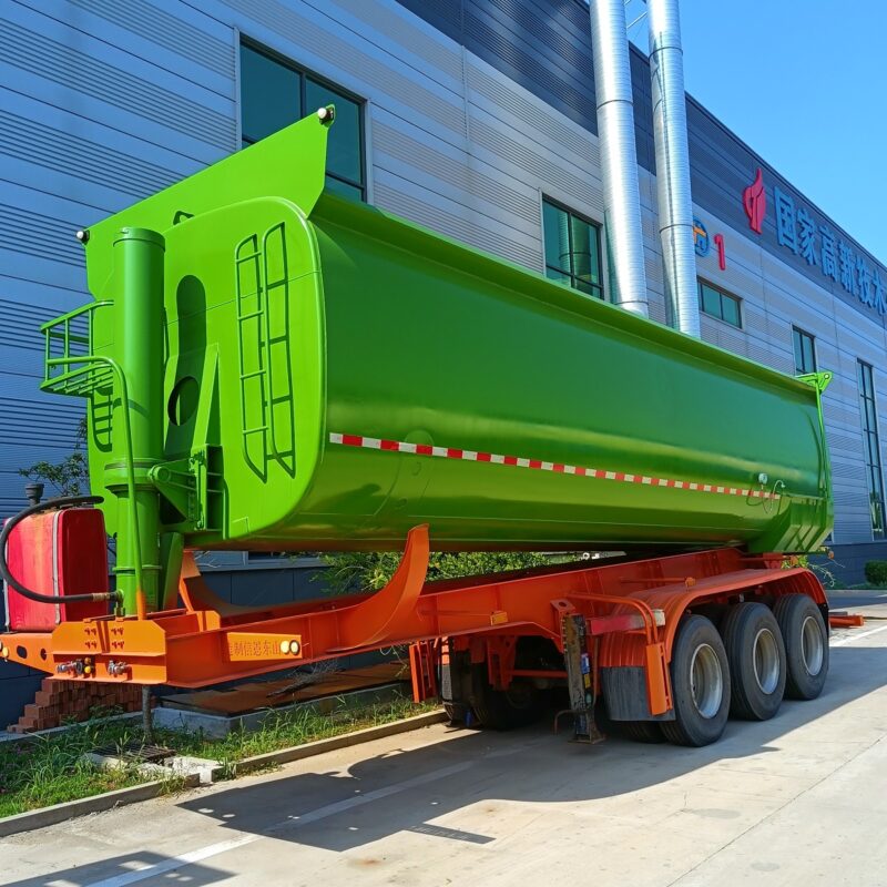 Tank back dump semitrailer