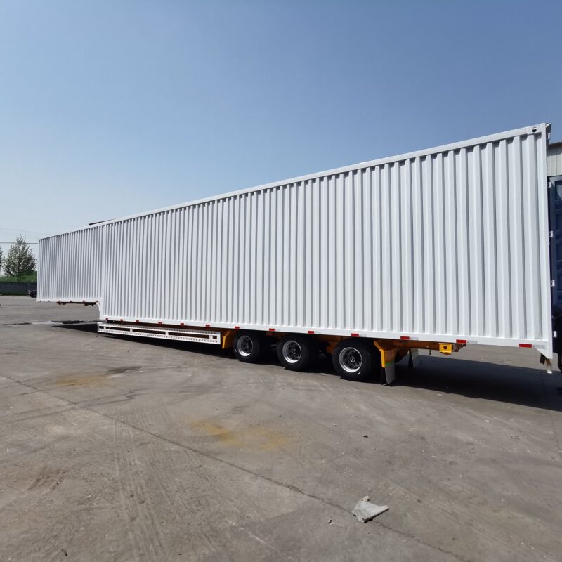 Logistics container transportation semi-trailer