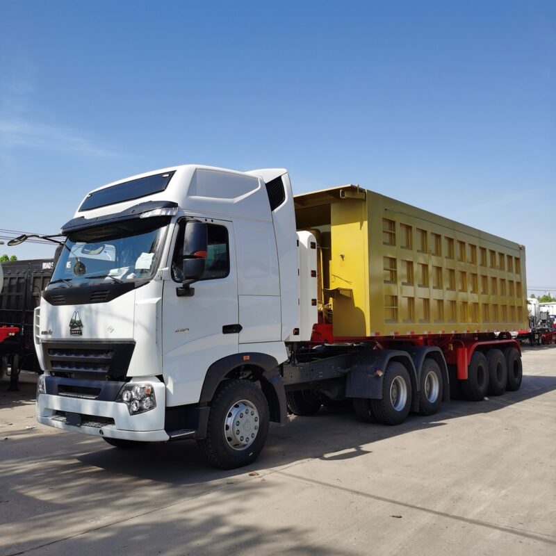 Rear dump semi-trailer