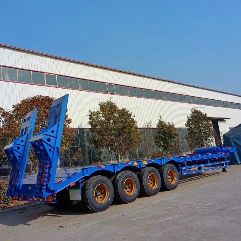 Low flat semi-trailer