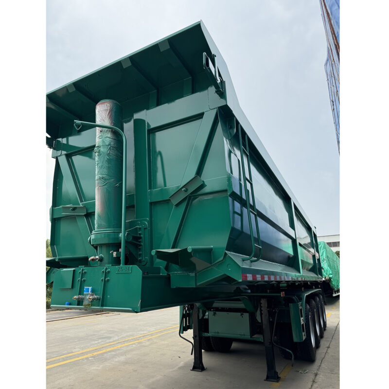 Rear dump semi-trailer